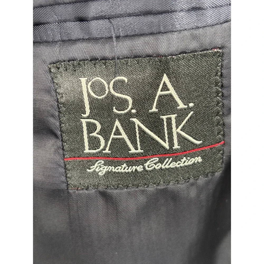 Jos. A. Bank Signature Collection Suit Jacket 46R Dark Navy Fineline Wool Blazer